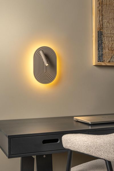 Lucide CARMINO - Wall light - LED - 2700K - Taupe